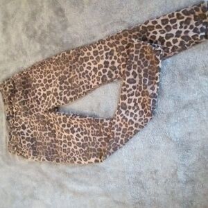 Good American leopard cheetah jeans